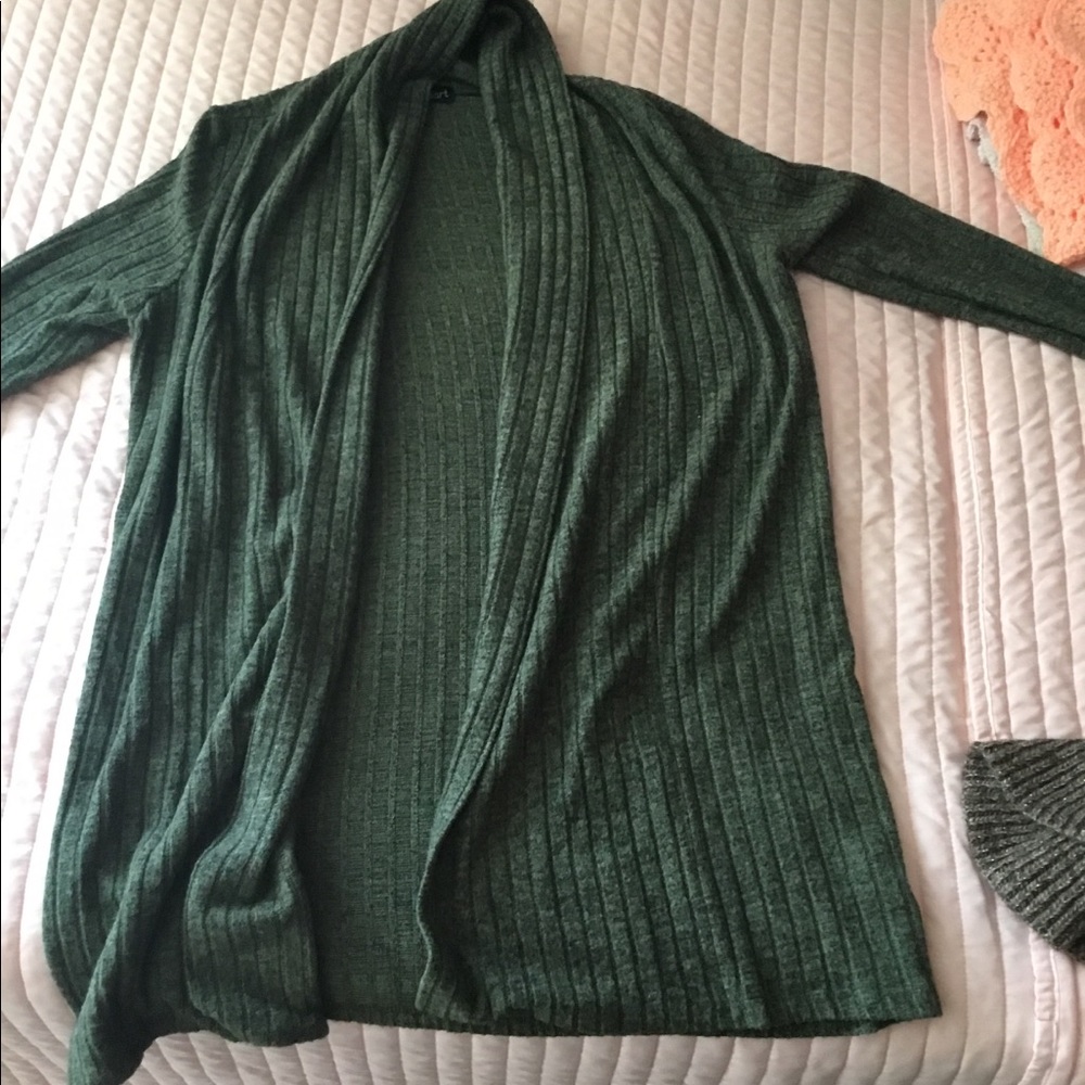 Green cardigan
